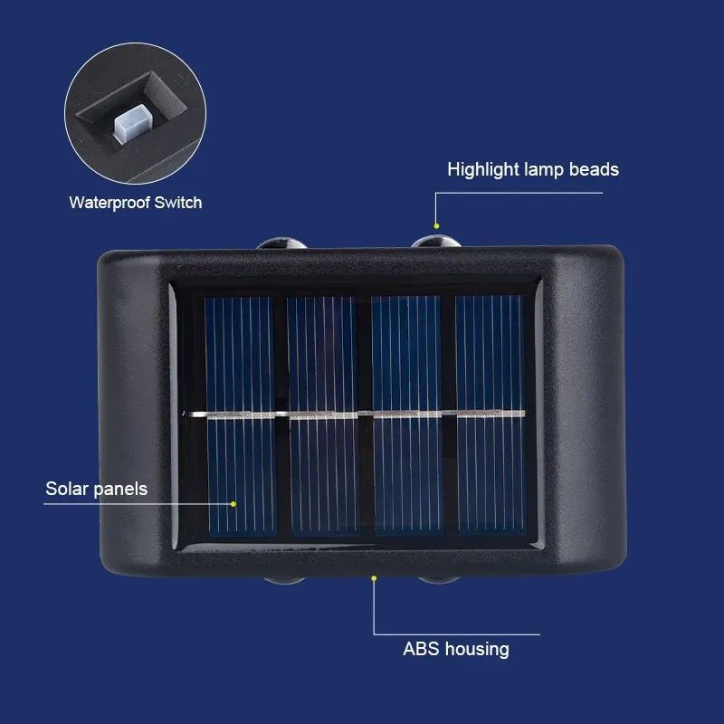ZIDNA DEKORATIVNA SOLARNA LAMPA 8 KOMADA