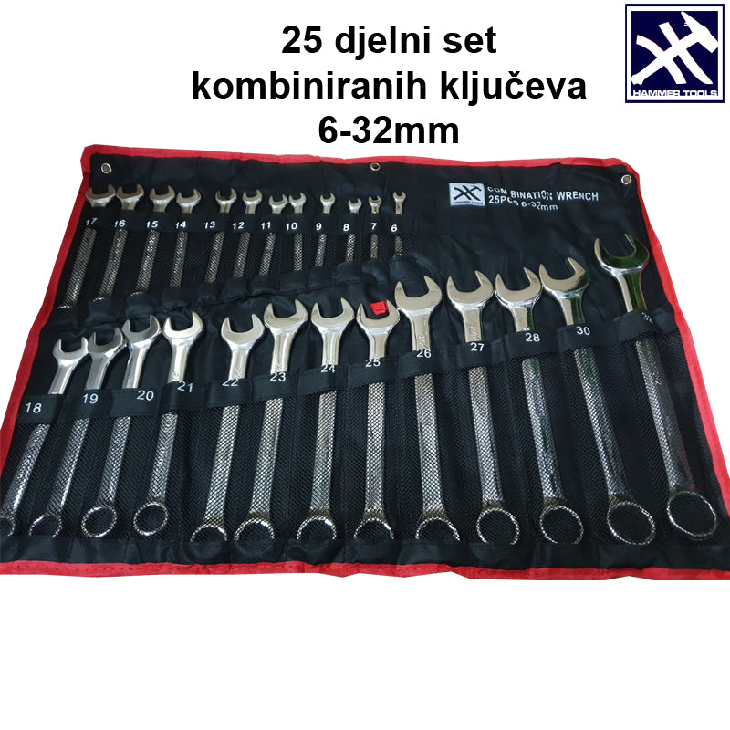 Комплект гаечни ключове от 25 части OD 6mm-32mm HAMMER TOOLS