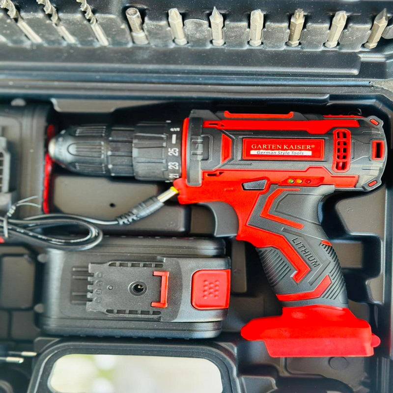 Акумулаторна бормашина 18V (КОМПЛЕКТ 28 бр.) Х2 БАТЕРИИ